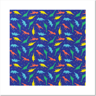 Cute Dinosaur Pattern Posters and Art